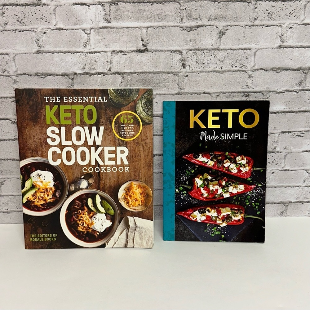 Keto Slow Cooker & Keto Made Simple Recipes Cookbooks Lot of 2 Keto Paperback